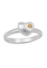 alluring tiny heart baby birthstone ring  